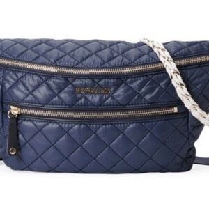 MZ Wallace Crosby Sling Crossbody - Navy/ white